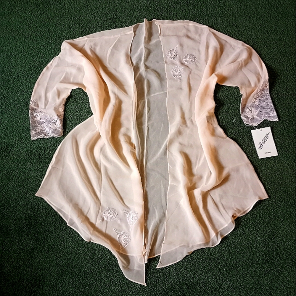 NWT VTG Lynn La Cava Silk Lingerie Cover-up
